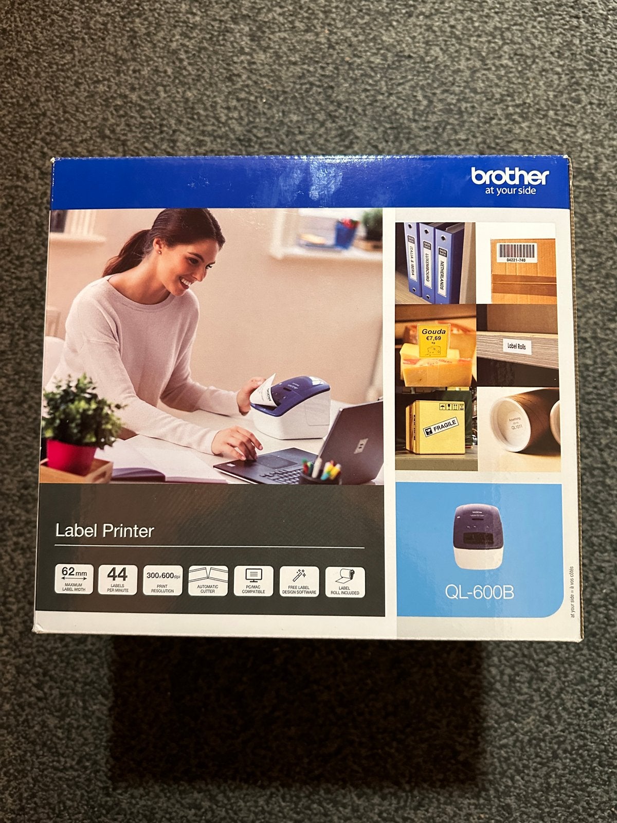Brother QL-600B labelprinter nieuw in doos + extra labels, Computers en Software, Labelprinters, Ophalen, Nieuw, Etiket