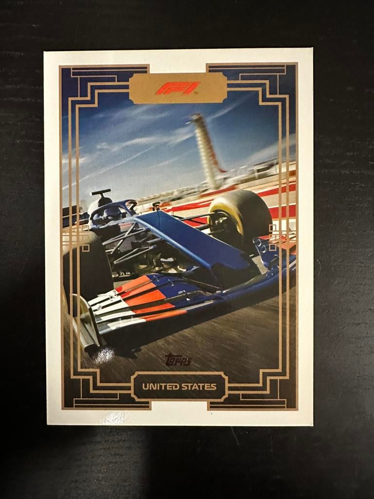 F1 Topps Jumbo Art du Grand Prix United States, Ophalen of Verzenden, Zo goed als nieuw, Plaatje
