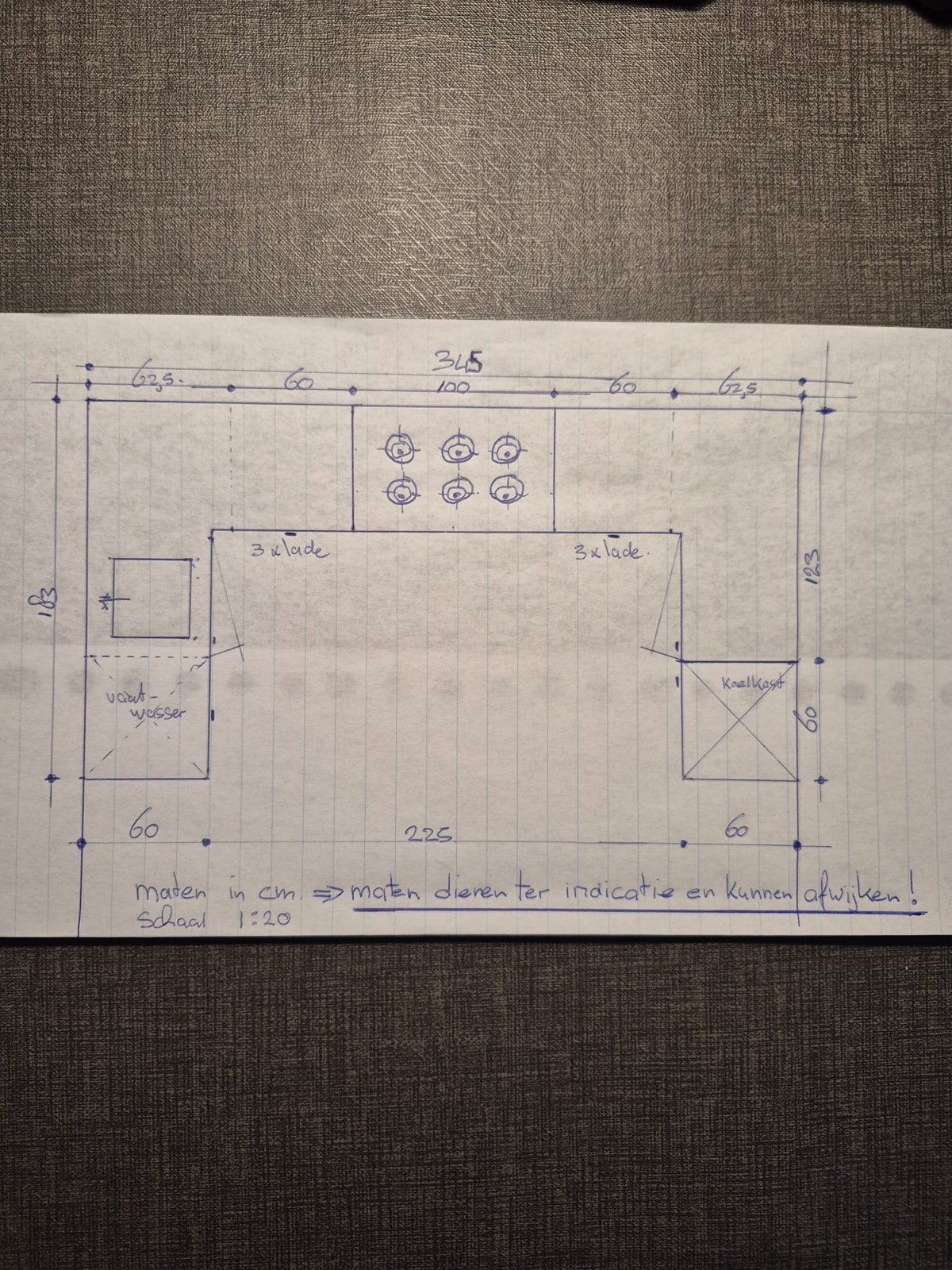 U-keuken - Zelf demonteren en meenemen, Huis en Inrichting, Keuken | Complete keukens, Ophalen, Gebruikt, Crème, U-keuken