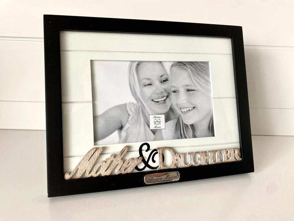 Riviera Maison Fotolijst 'Mother & Daughter' - Zwart, Ophalen of Verzenden, Zo goed als nieuw, Hout, Minder dan 50 cm