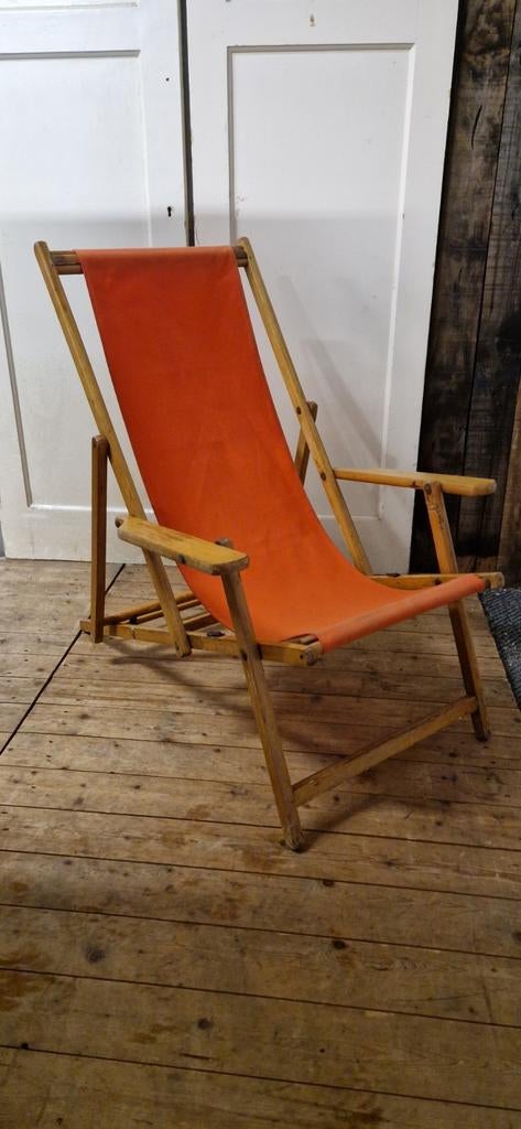 vintage strandstoel/retro tuinstoel/ligstoel, Ophalen, Huis en Inrichting