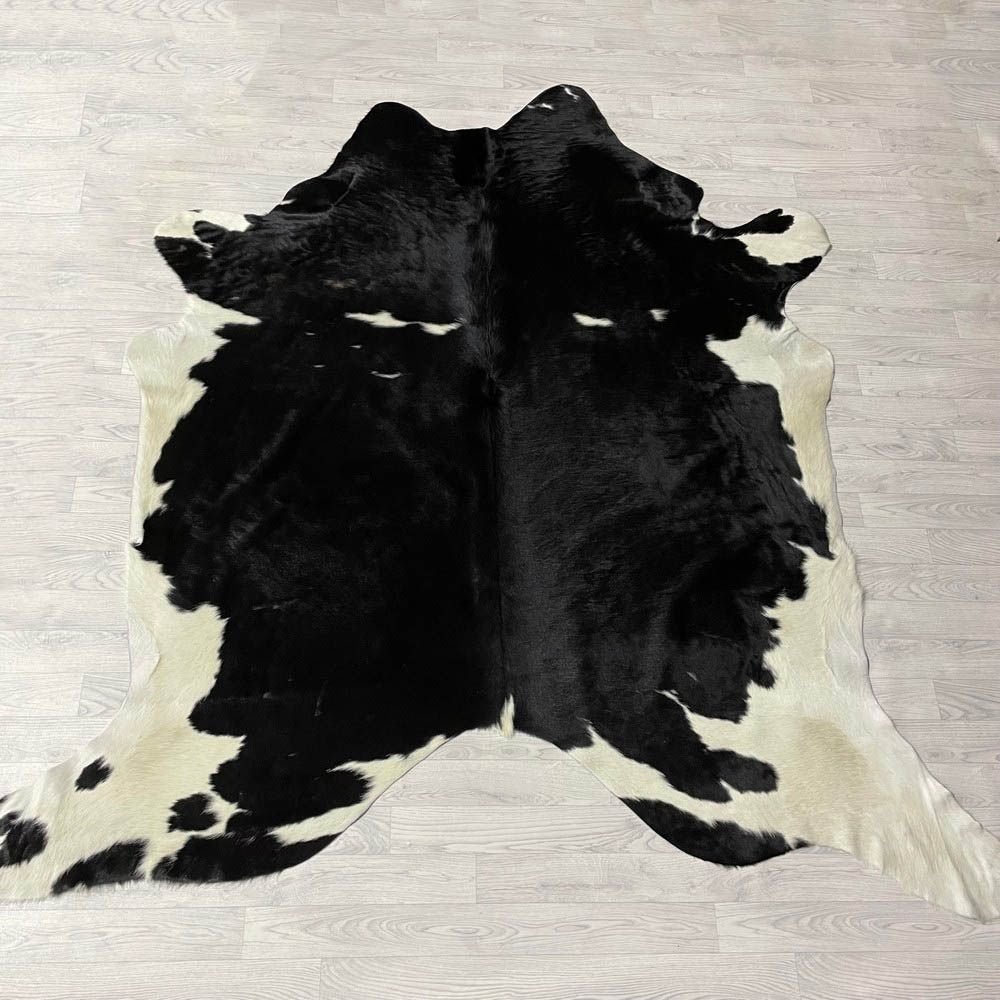 Koeienhuid zwart wit 230x225cm | Lederstore, Landelijk, modern, Scandinavisch, industrieel, 200 cm of meer, Overige vormen, Zwart