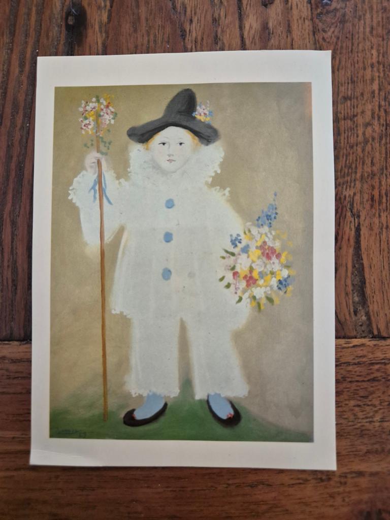 Picasso Ansichtkaart: 'Portret van Paulo als Pierrot' (1929), Verzamelen, Ansichtkaarten | Themakaarten, Ophalen of Verzenden