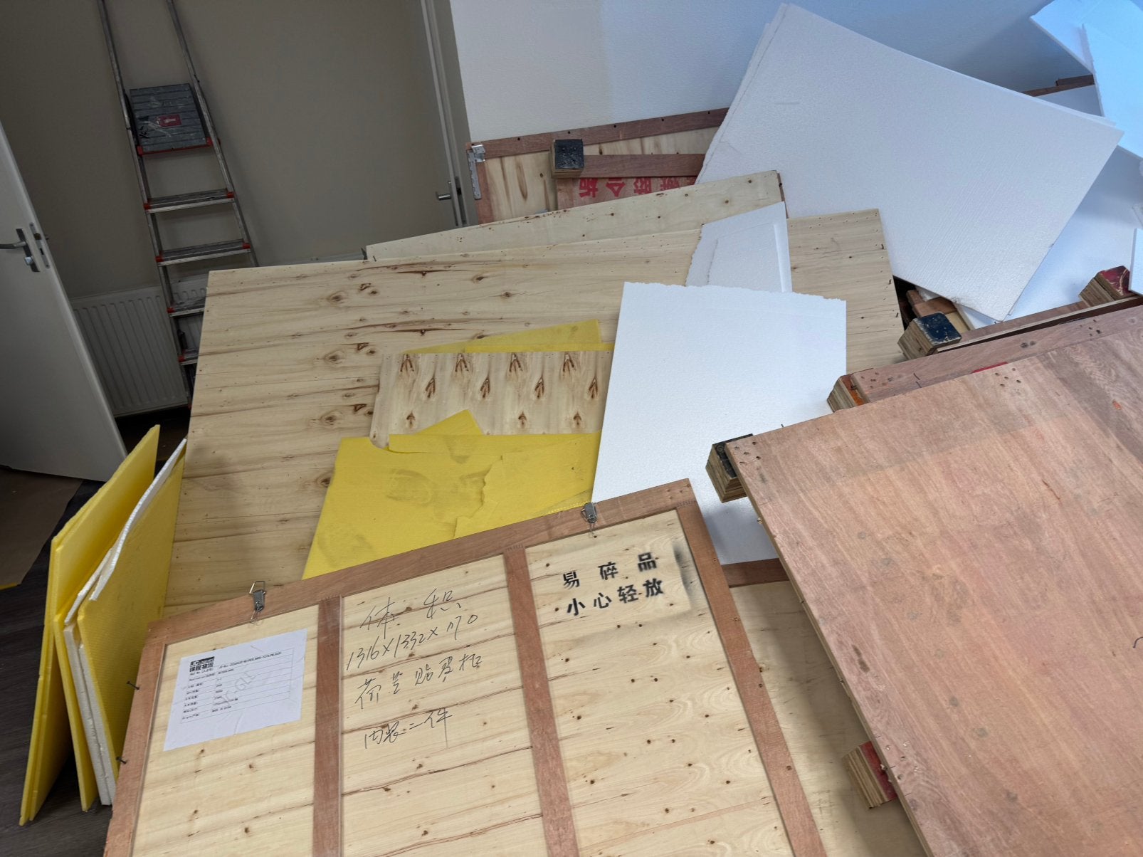 Grote houten platen van sterke kwaliteit., Doe-het-zelf en Verbouw, Hout en Planken, Ophalen, Zo goed als nieuw, 250 tot 300 cm