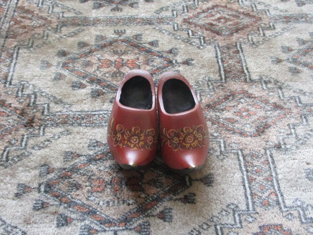 2 decoratie klompjes van hout oud antiek, Antiek en Kunst, Curiosa en Brocante, Ophalen of Verzenden
