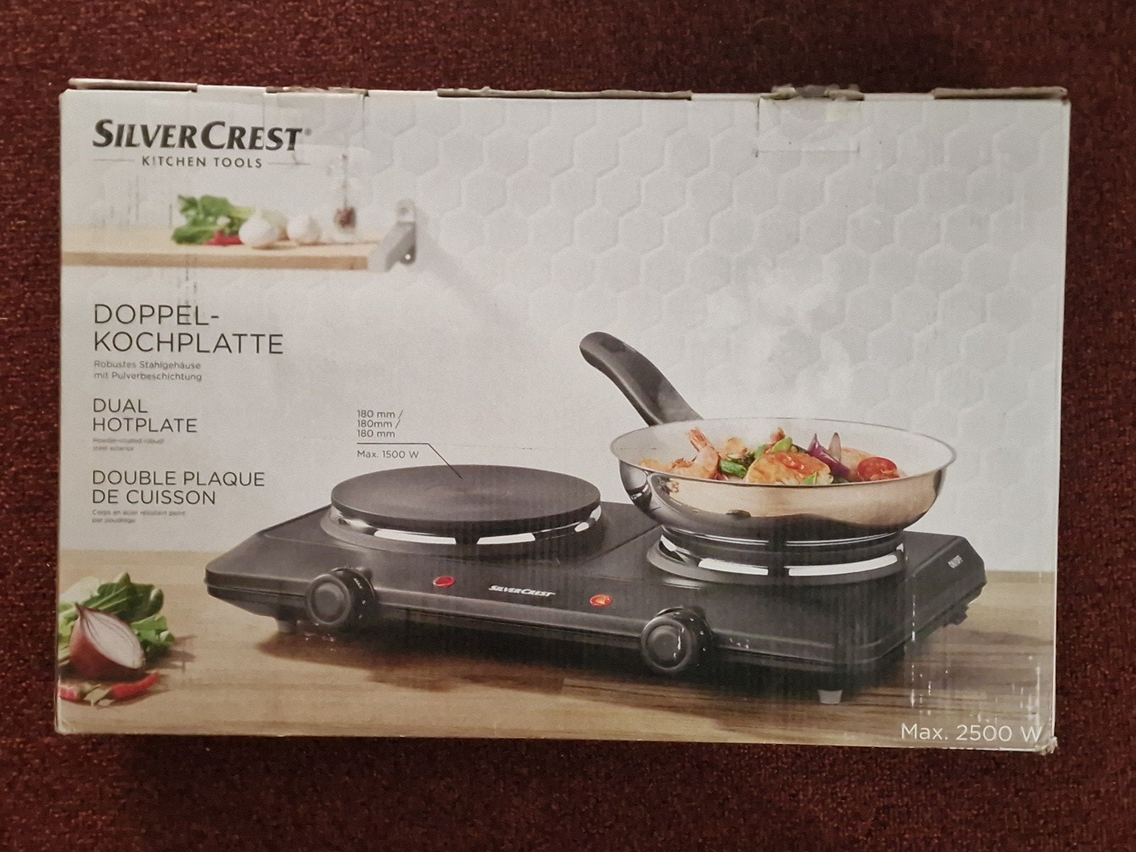 SilverCrest Dubbele Kookplaat - Draagbaar en Compact, Witgoed en Apparatuur, Kookplaten, Gebruikt, 3 kookzones of minder, Ophalen of Verzenden