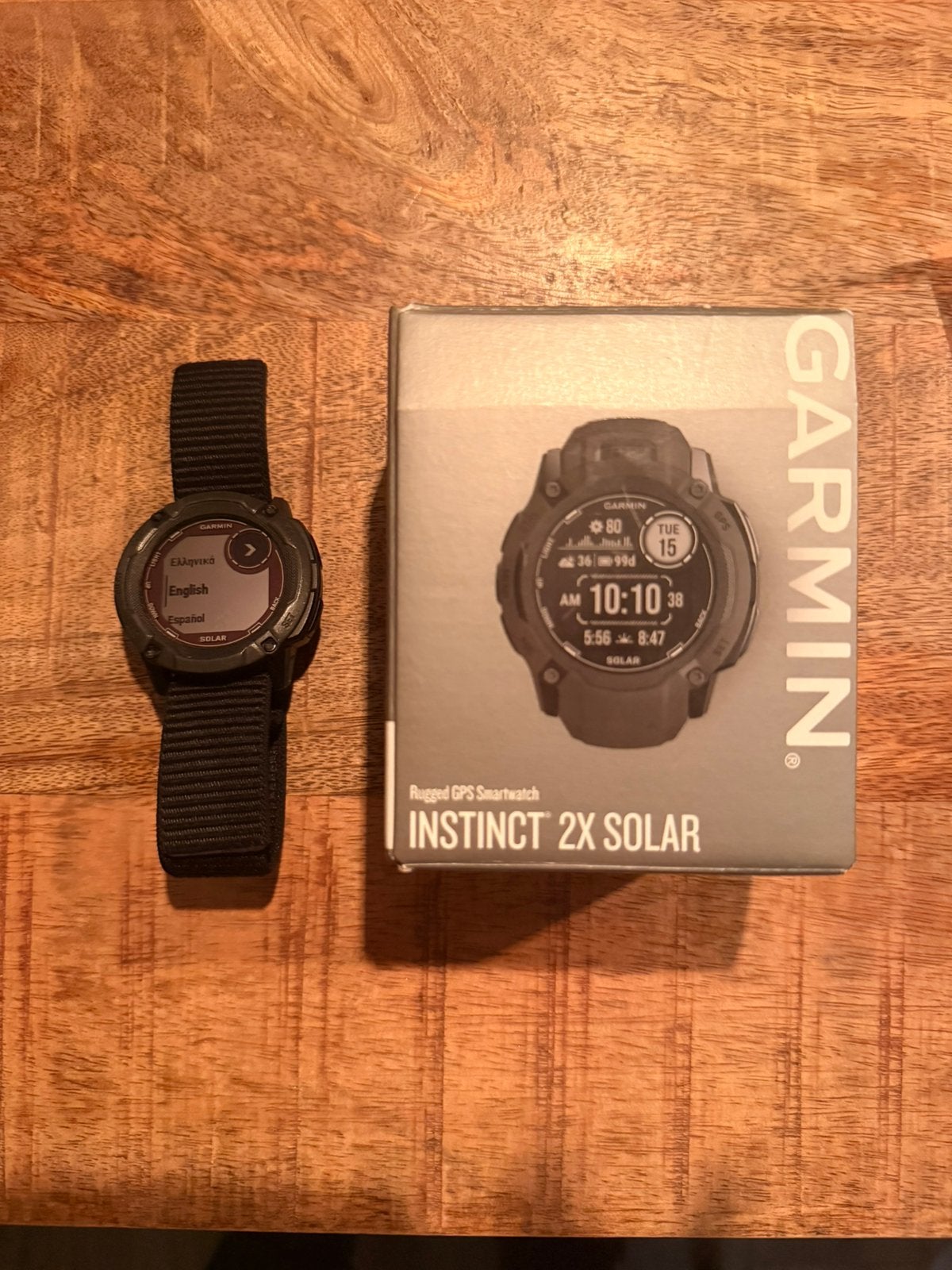 Garmin Instinct 2X Solar | Graphite, Zwart, Ophalen of Verzenden, Zo goed als nieuw, Waterdicht