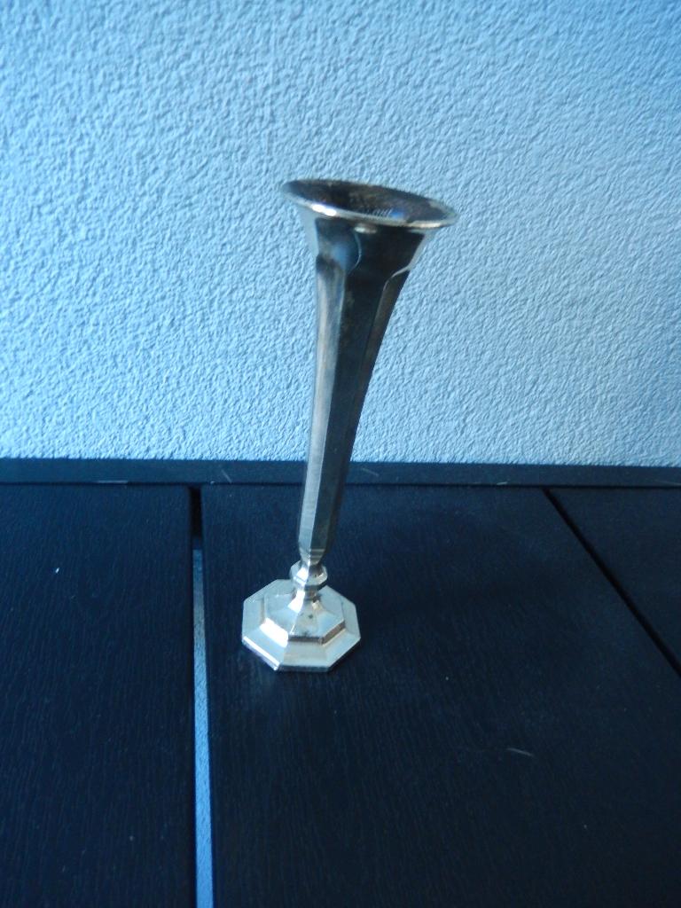 Zilverkleurig vaasje (w germany) bmf/n, Ophalen, Gebruikt, Overige kleuren, Aardewerk of Porselein