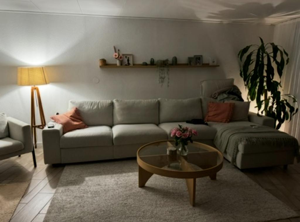 Bank vimle gunnared beige slaapbank incl fauteuil, Ophalen, Zo goed als nieuw