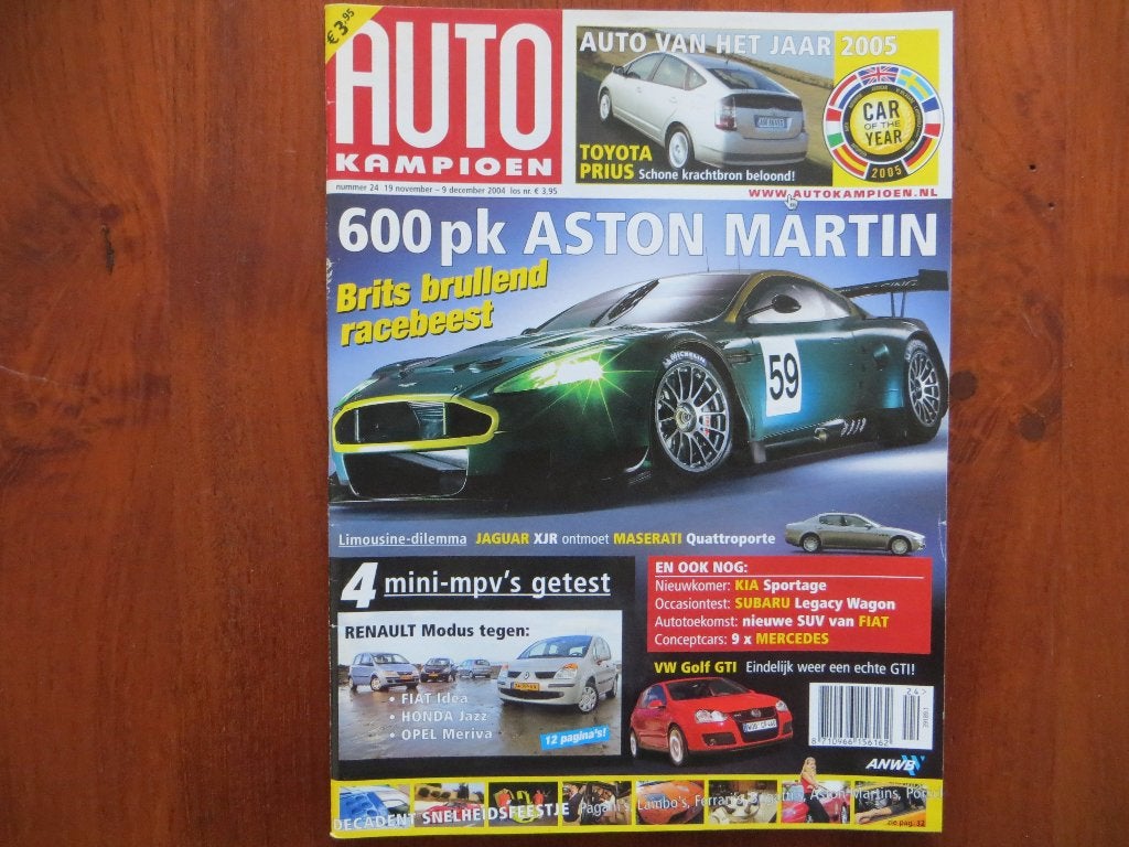 Autokampioen 24 2004 Prius, Jaguar XJR, Maserati, DBR9, Idea, Ophalen of Verzenden, Nieuw, Toyota