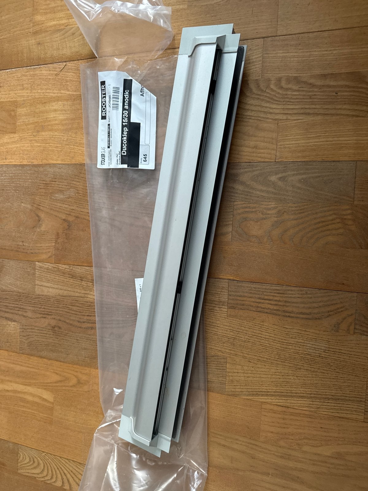 Nieuw Duco 15/30 Anodic Ventilatie rooster 645 mm, Doe-het-zelf en Verbouw, Ophalen of Verzenden, Nieuw, Ventilator