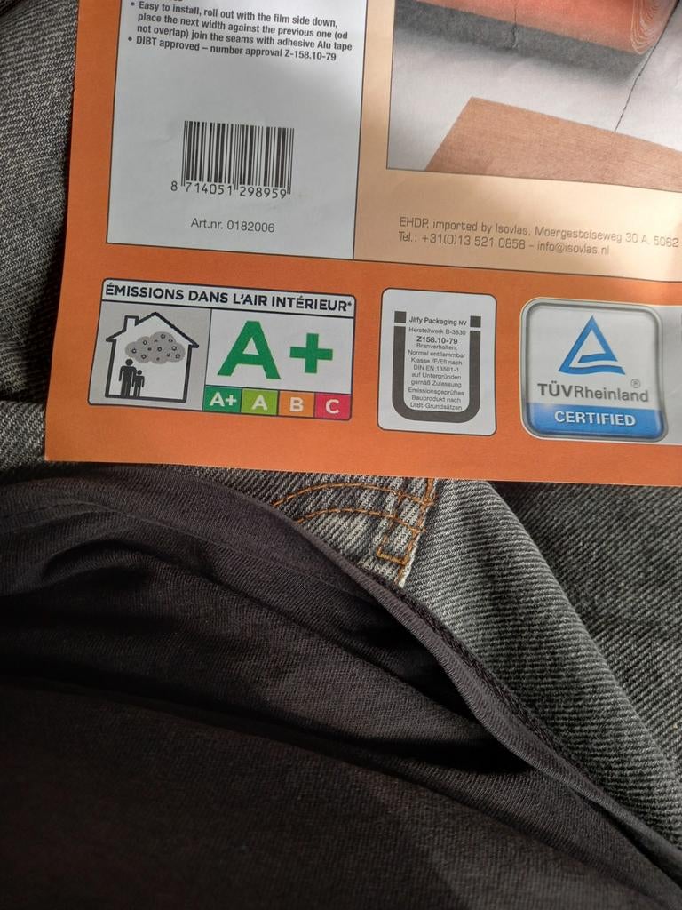 Te koop ondervloer voor laminaat, Doe-het-zelf en Verbouw, Vloerdelen en Plavuizen, Ophalen, Overige materialen, 30 cm of meer