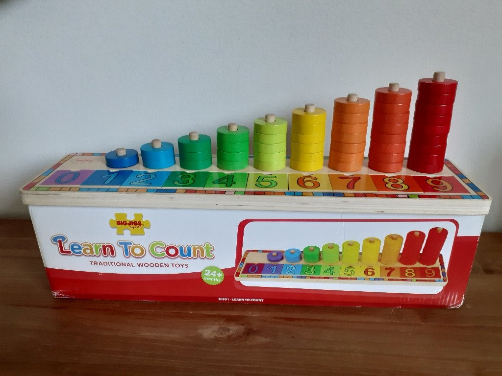 Leren Tellen. Learn to Count/Optellen/Aftrekken. 1-9. Hout, Ophalen of Verzenden, Nieuw, Rekenen