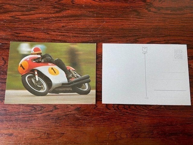 MV Agusta racing legend Giacomo Agostini post card NEW, Ophalen of Verzenden, Nieuw, Formule 1