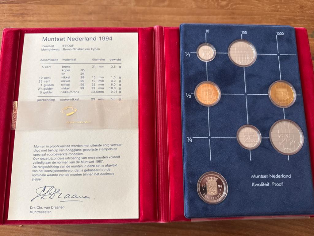 Muntset Nederland 1994 Kwaliteit Proof, Postzegels en Munten, Munten | Nederland, Ophalen, Koningin Beatrix, Overige waardes, Setje