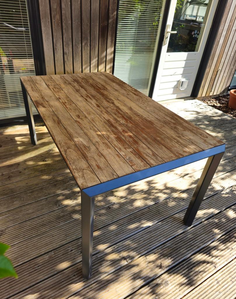 Hartman Aruba Teak Tuintafel 160x90 cm - Goede staat, Ophalen, Gebruikt, Rechthoekig, Teakhout