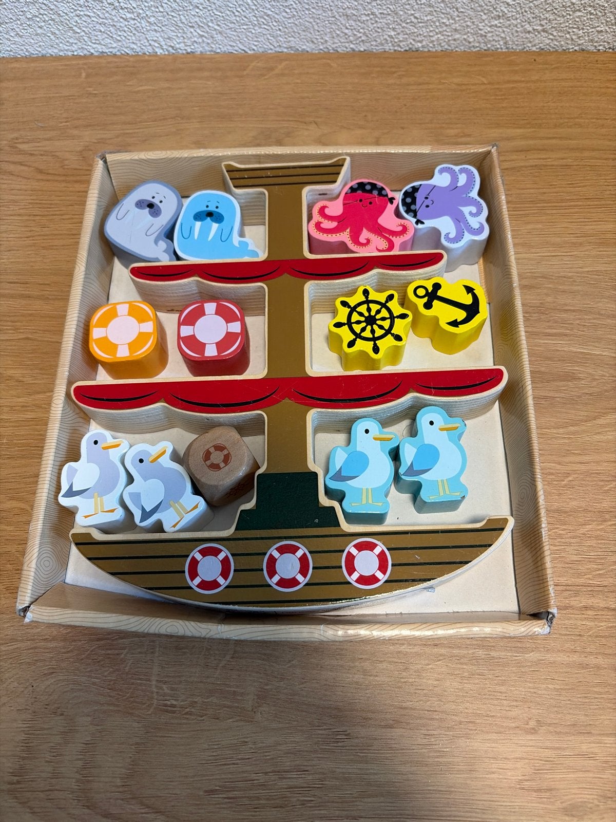 Mini Matters Houten Balansspel Boot Dieren 18+ maanden, Ophalen, Zo goed als nieuw, Overige typen