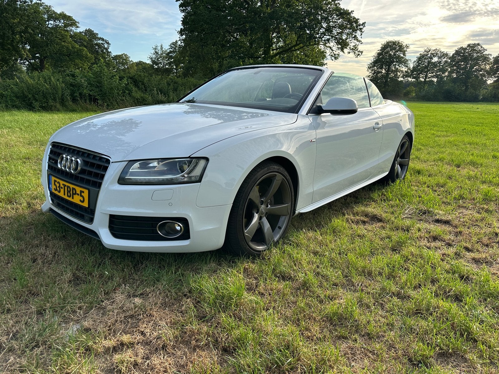 Audi A5 2.0 Tfsi 155KW Cabrio Quat. S-tr 2012  Wit, Auto's, Audi, Navigatiesysteem, 4 cilinders, 4 stoelen, Wit