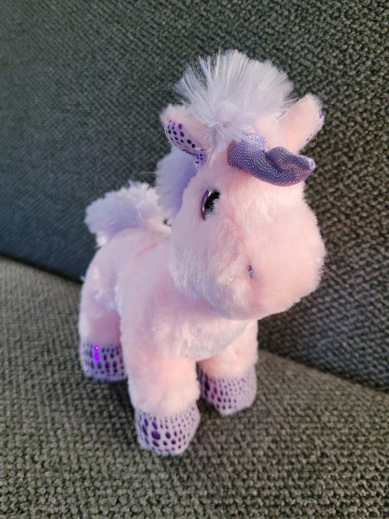 Klein roze eenhoorn unicorn knuffel knuffeldier knuffelbeest, Eenhoorn, Nieuw, Ophalen of Verzenden, Meerkleurig