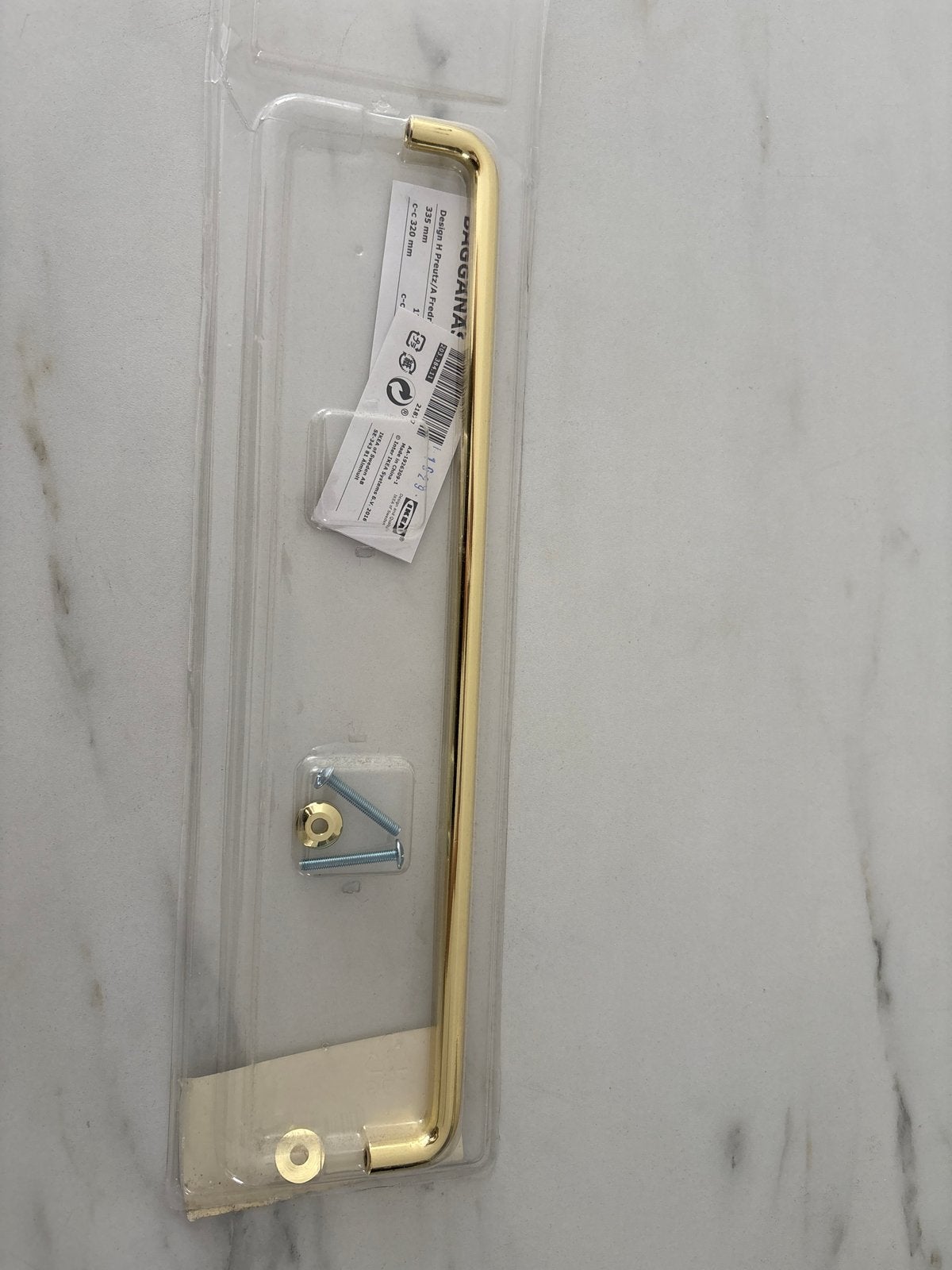 IKEA BAGGANÄS Handgreep Goudkleurig 335 mm, Ophalen of Verzenden, Nieuw, Overige materialen, Klink of Kruk