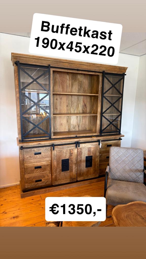 Buffetkasten mangohout, gelijk leverbaar! scherpe prijzen!, Huis en Inrichting, Kasten | Buffetkasten, Slim meubelen, Lindberghstraat 29