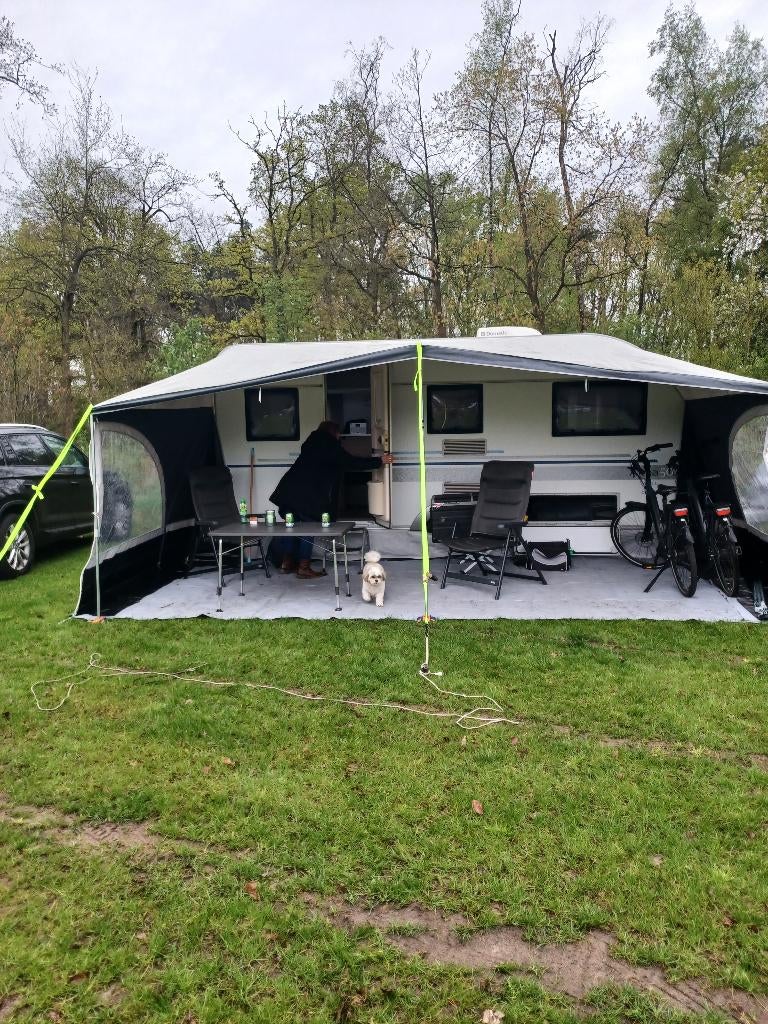 Panorama luifel  met voorwand en gordijnen., Ophalen, Gebruikt