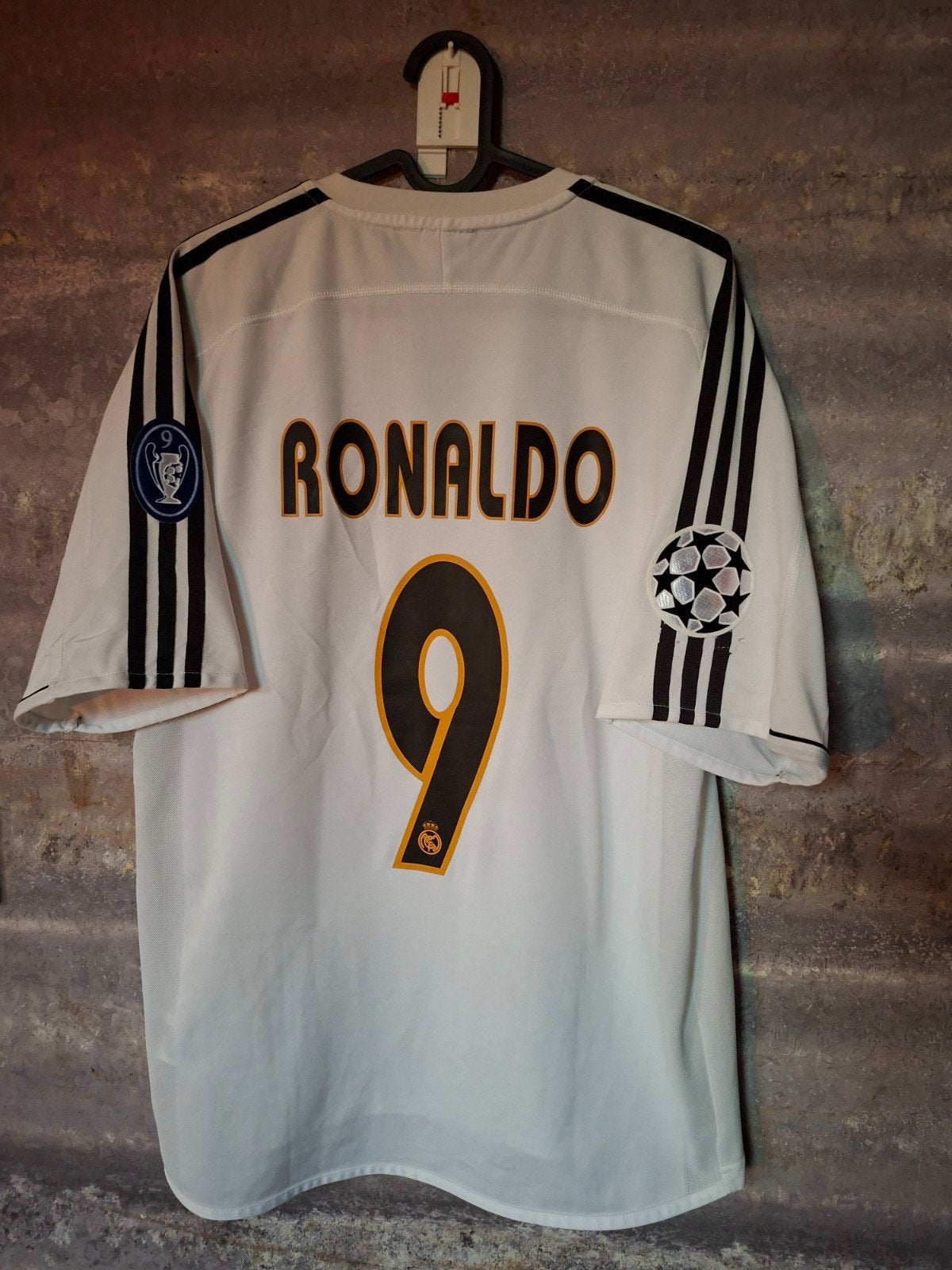 Real madrid 2003/04 thuisshirt Ronaldo nazario ucl, Ophalen of Verzenden, Zo goed als nieuw, Buitenlandse clubs, Shirt