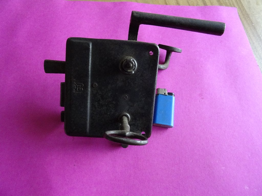 ANTIEK DEURSLOT MET SLEUTEL SLOT SLOTEN DEURKRUK DEUR KRUK, Antiek en Kunst, Ophalen of Verzenden