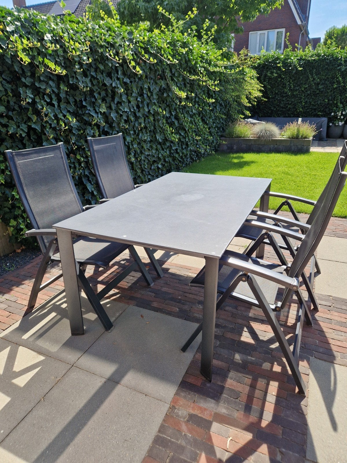 Kettler tuintafel 160x95 cm (zonder stoelen), Ophalen, Gebruikt, Overige materialen, 6 zitplaatsen