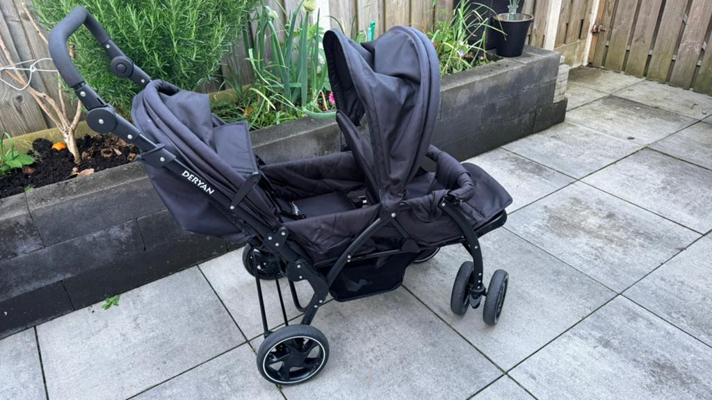 Duo kinderwagen Deryan, Kinderen en Baby's, Buggy's, Zo goed als nieuw, Zonnekap, Ophalen
