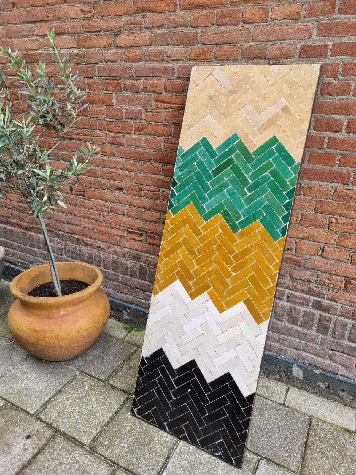 Marokkaans Zellige mozaïekpaneel – handgemaakt – 15050 cm, Ophalen of Verzenden