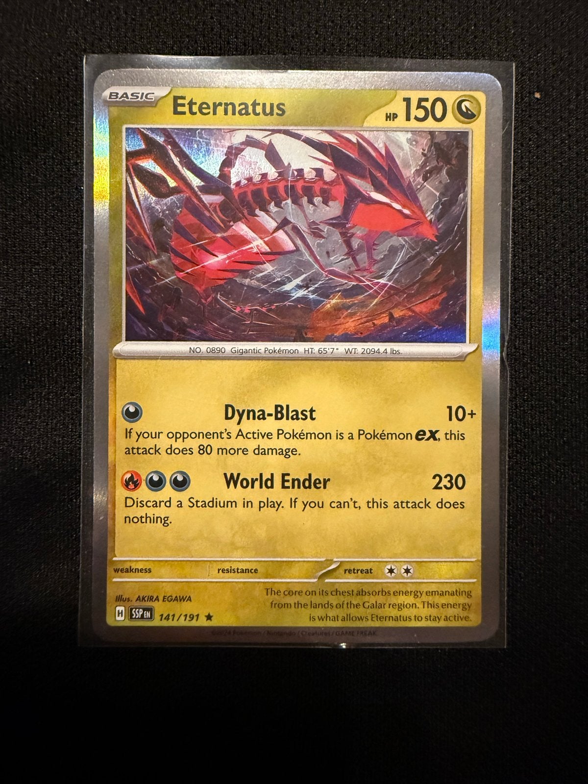 Pokémon Kaart Eternatus 141/191, Ophalen of Verzenden, Zo goed als nieuw, Losse kaart