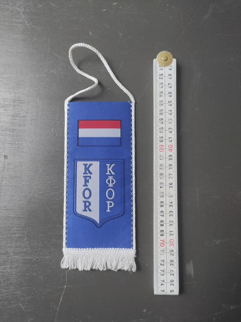 Nederlands KFOR vaantje, Verzamelen, Ophalen of Verzenden, Landmacht, Nederland, Embleem of Badge