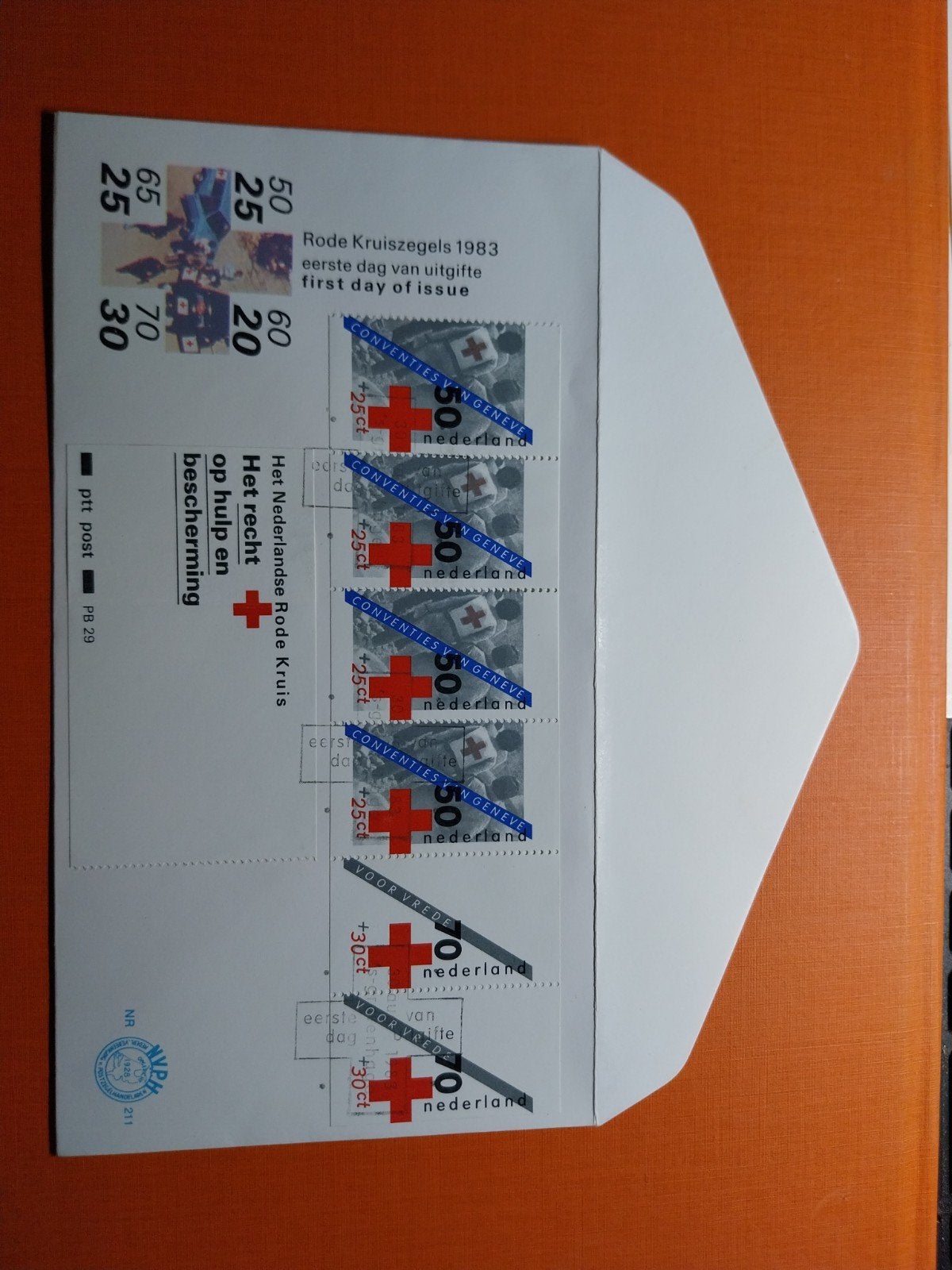rode kruis fdc 211 met inhoud pb 29, Verzenden, Nederland