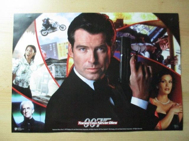 James Bond 007 filmposters Tomorrow Never Dies 42x30cm, Ophalen of Verzenden, Zo goed als nieuw, A1 t/m A3, Film en Tv