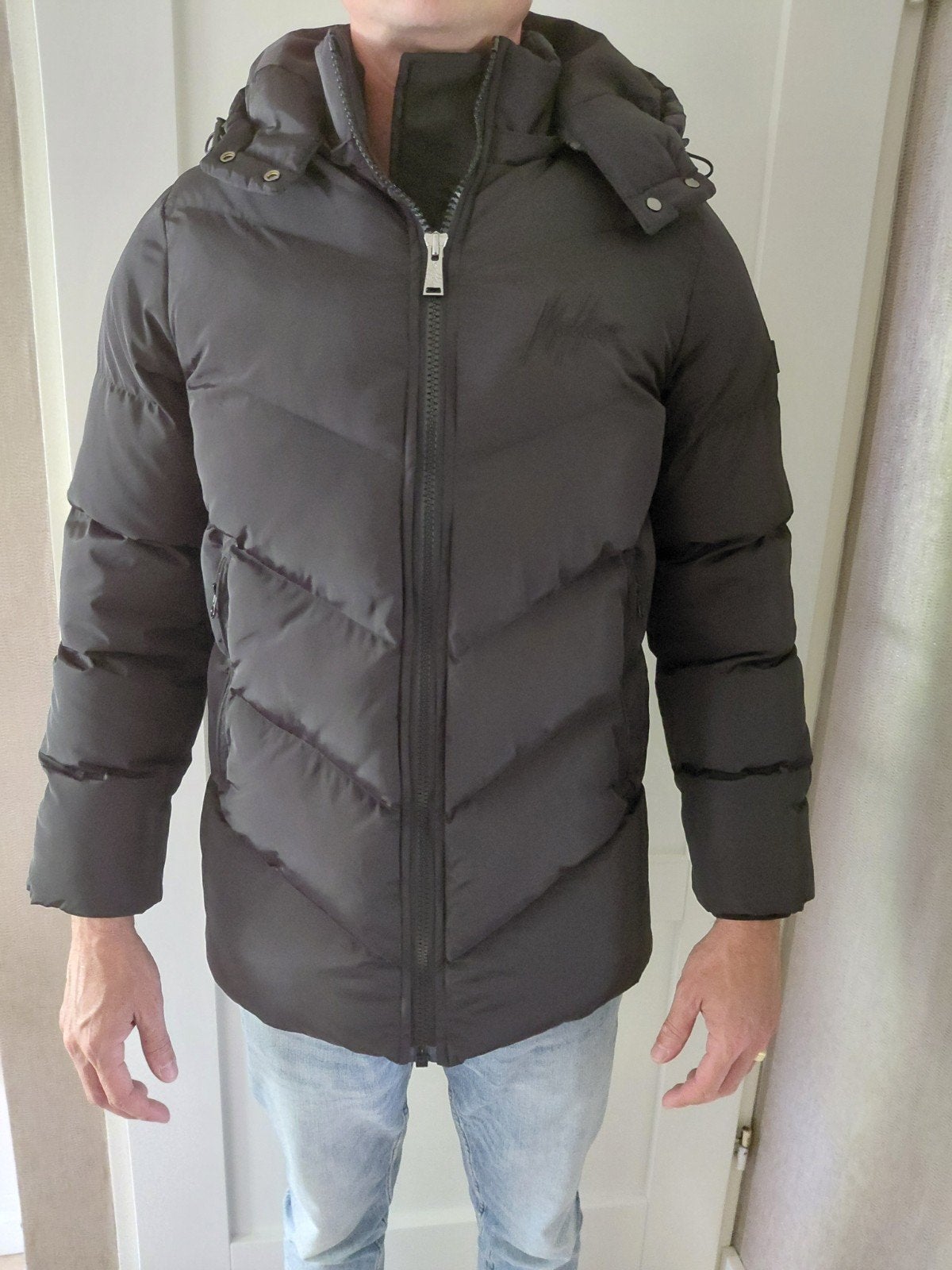 NIEUW!! Malelions Men Long Puffer Jacket Zwart - Maat XS, Ophalen, Zwart, Malelions, Nieuw