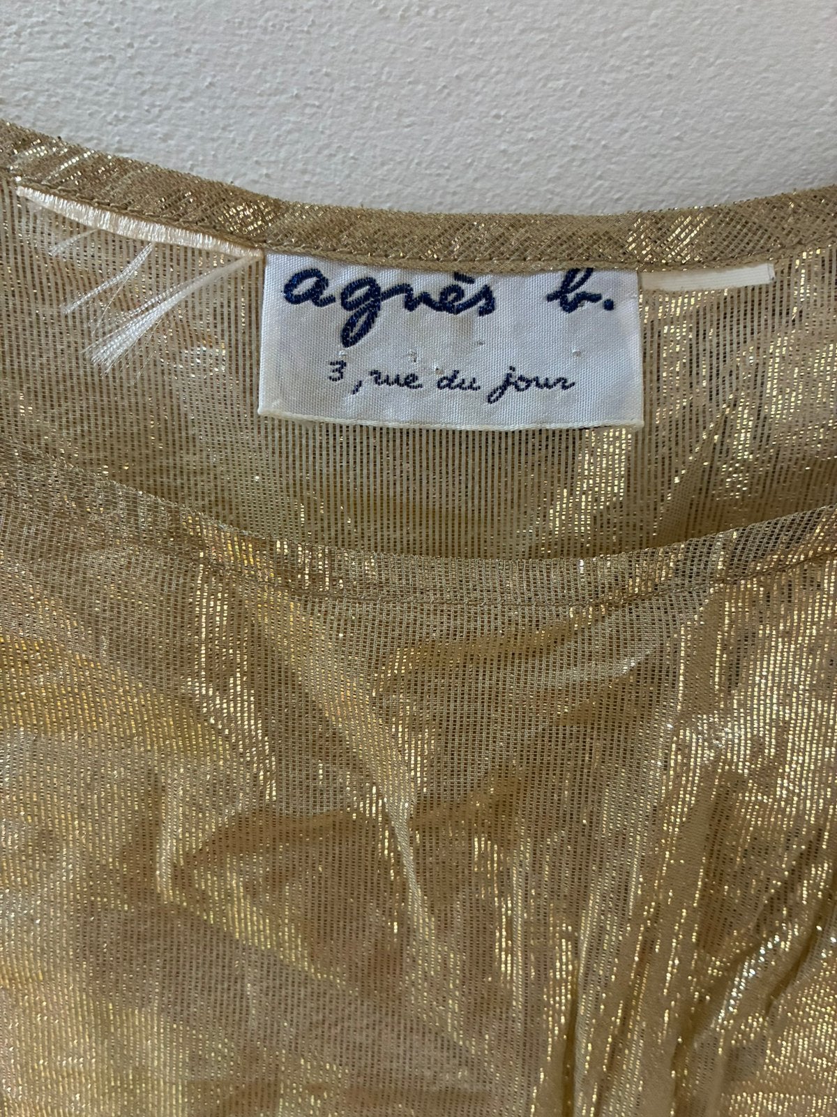 100% zijde top Agnès B., Maat 38/40 (M), Ophalen of Verzenden, Zo goed als nieuw, Zonder mouw