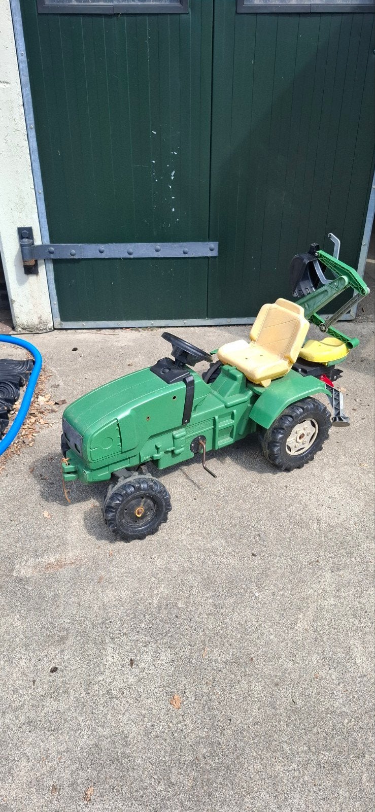 Groene traptractor met graafarm, Kinderen en Baby's, Ophalen, Gebruikt, Trapvoertuig