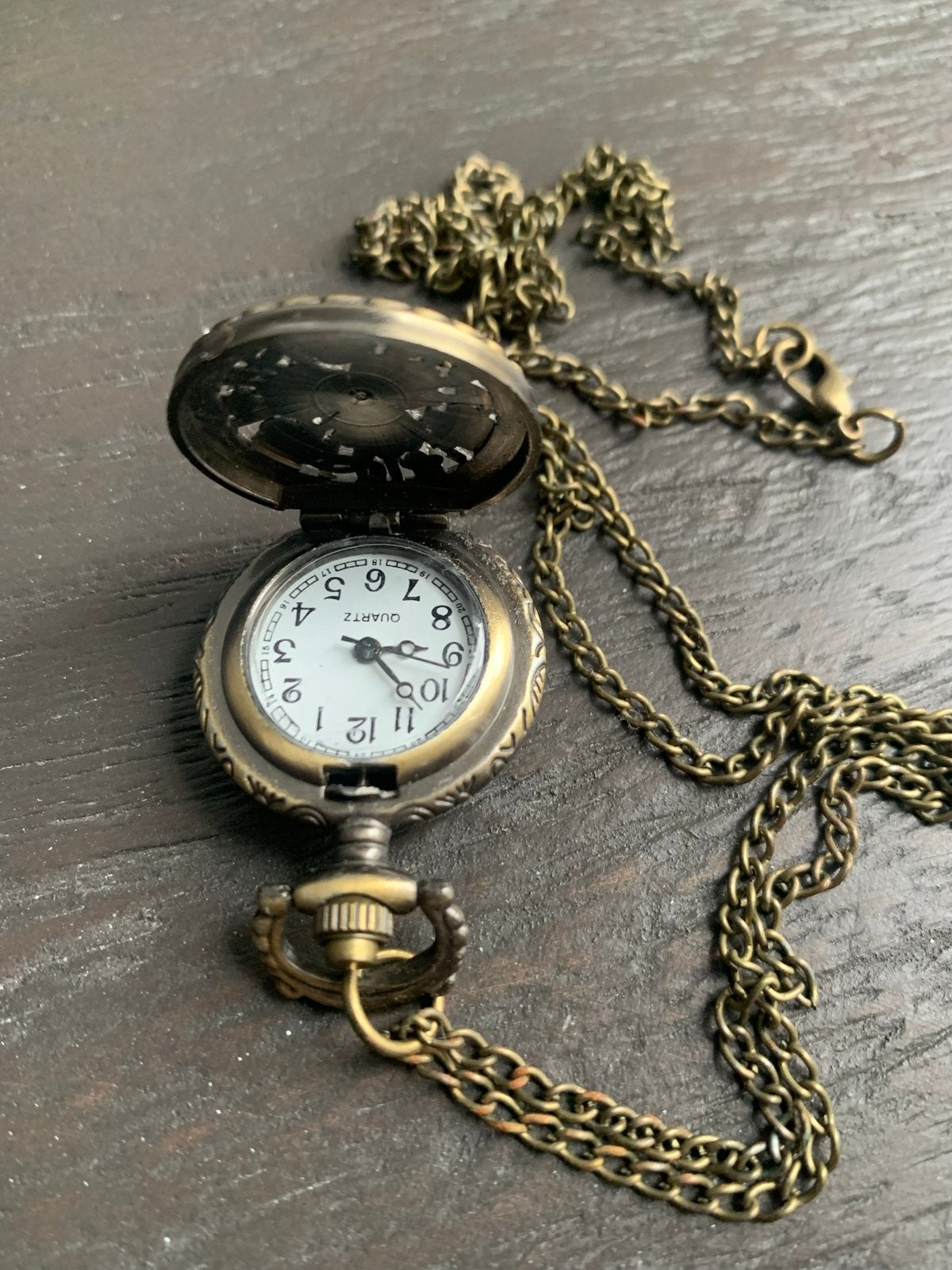 Vintage Zakhorloge met Ketting - Antiek Design, Overige merken, Overige materialen, Zakhorloge, Ophalen of Verzenden