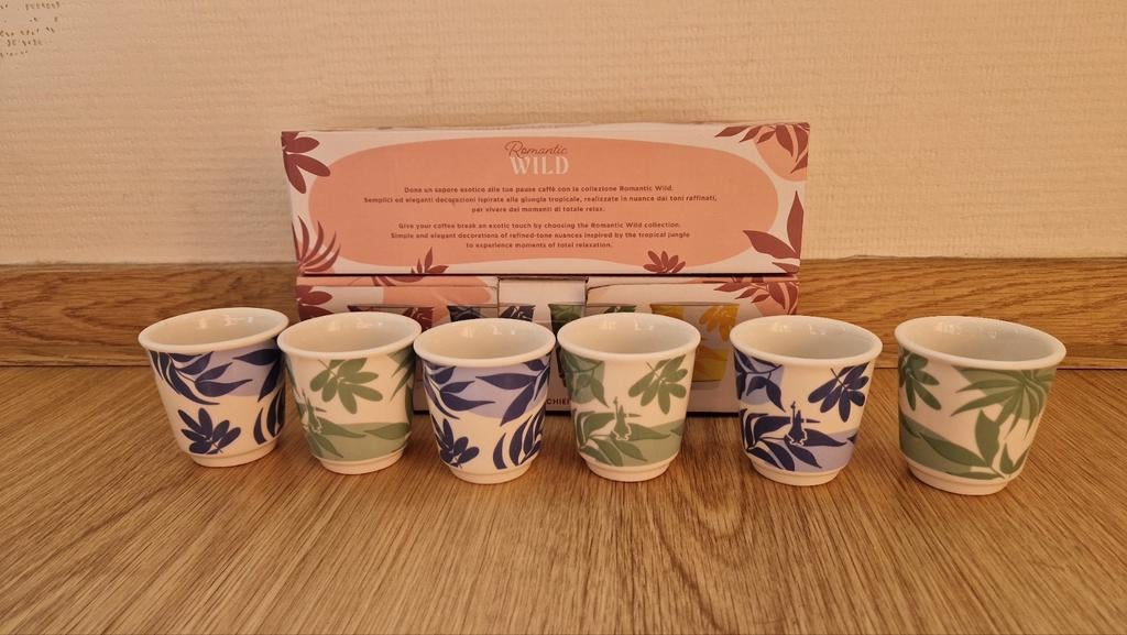 Bialetti Romantic wild koffiekopjes, Ophalen of Verzenden, Nieuw, Overige stijlen, Kop(pen) en/of Schotel(s)