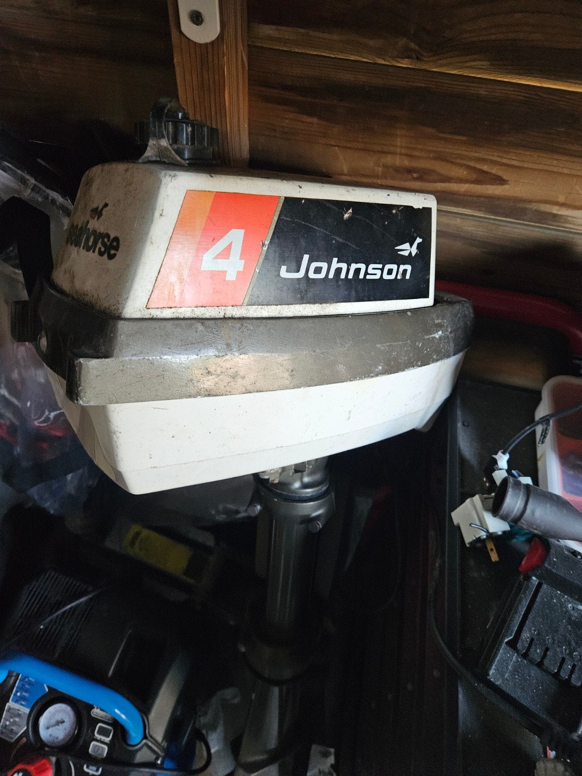 Johnson Seahorse 4 pk buitenboordmotor (model 4BR76M), Ophalen of Verzenden, Gebruikt