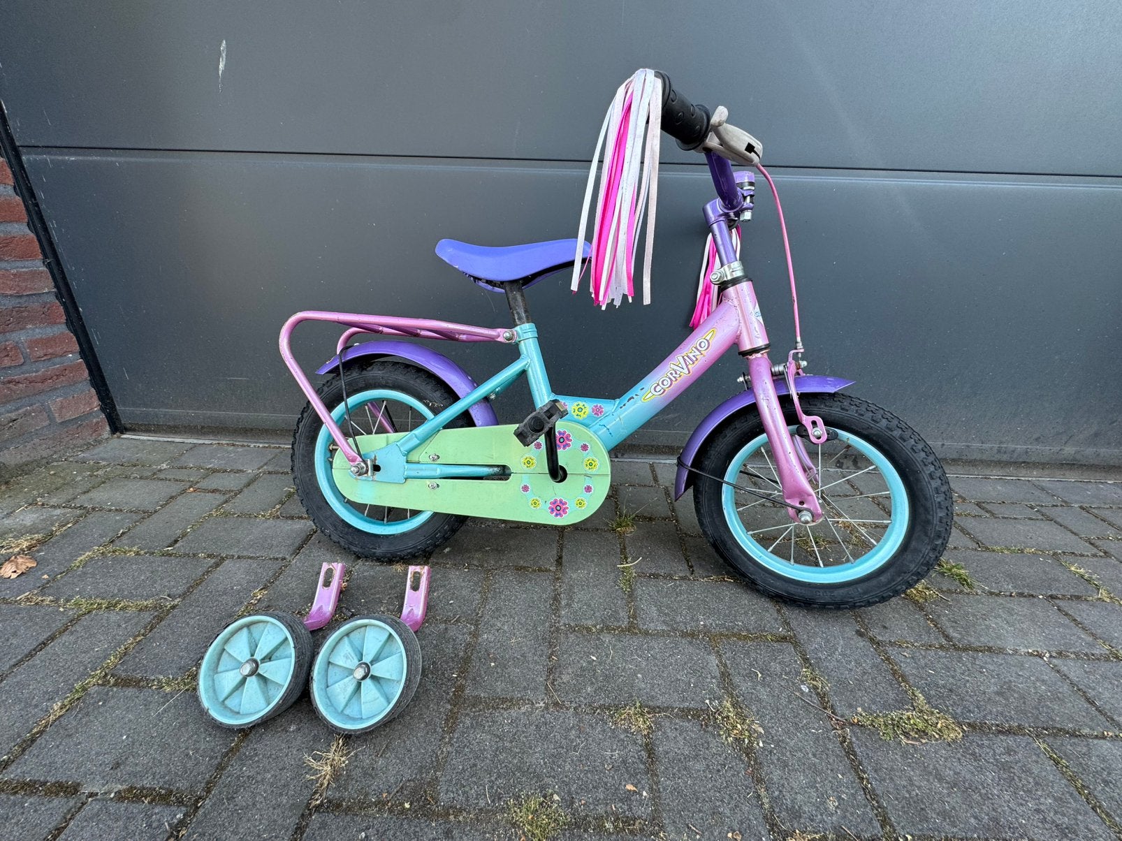 Kinderfiets meisje 12,5 inch, Ophalen, Terugtraprem, Zijwieltjes, Minder dan 16 inch