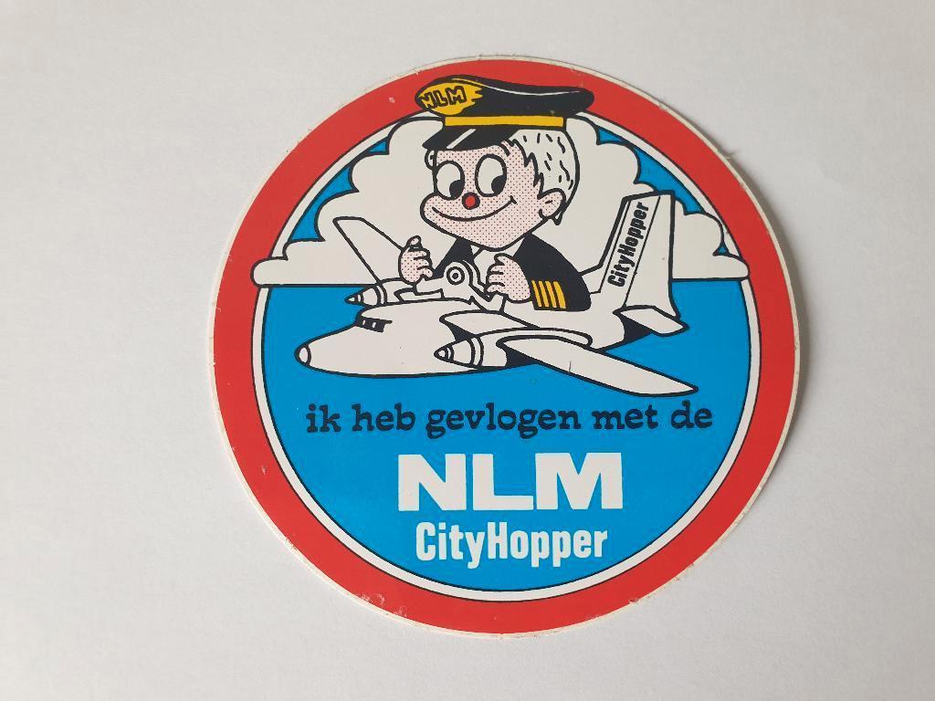 Sticker - NLM CityHopper - Luchtvaart, Ophalen of Verzenden, Zo goed als nieuw, Bedrijf of Vereniging