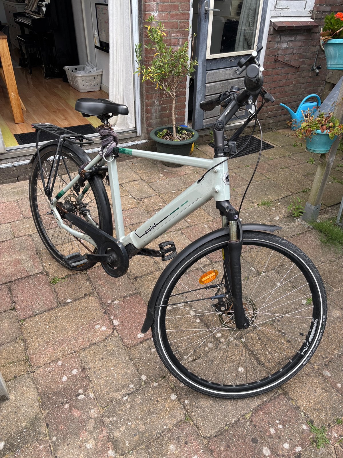 E-bike amslod heren, Fietsen en Brommers, Fietsen | Heren | Herenfietsen, Gebruikt, Versnellingen, 65 cm of meer, Ophalen
