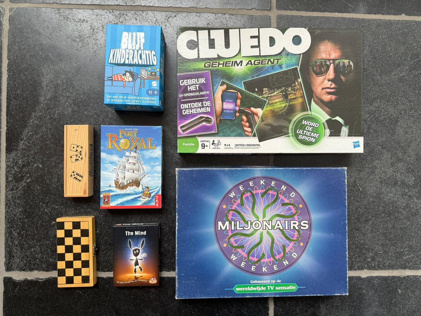 Diverse spellen Cluedo / Weekend miljonairs / Port Royal, Ophalen of Verzenden, Zo goed als nieuw