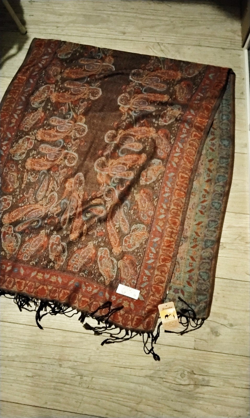 Nieuw,  cashmere grote sjaal,  souvenir uit Jeruzalem., Ophalen of Verzenden, Nieuw, Maat 46/48 (XL) of groter, Sjaal