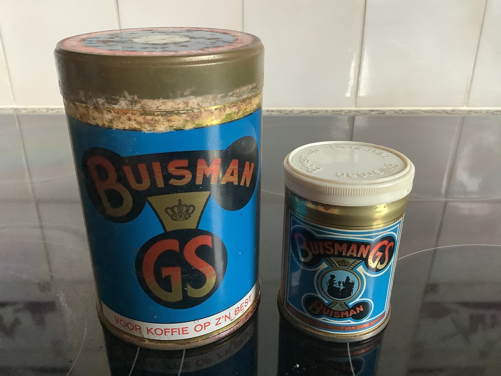 Vintage Buisman blik met lepeltje, Ophalen of Verzenden, Zo goed als nieuw, Overige