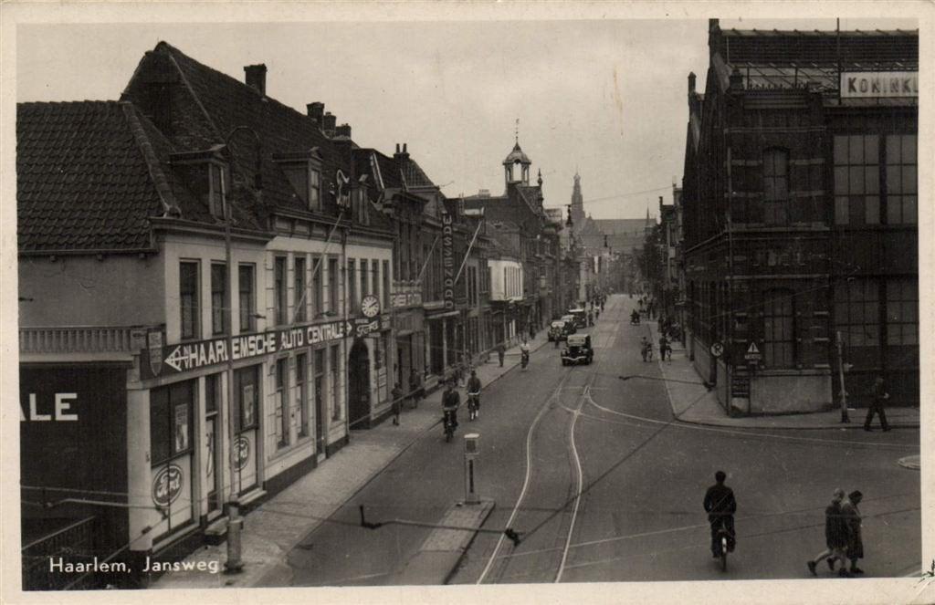 Haarlem, Jansweg - Haarlemsche Auto Centrale - ongelopen, Verzenden, 1940 tot 1960, Ongelopen, Noord-Holland