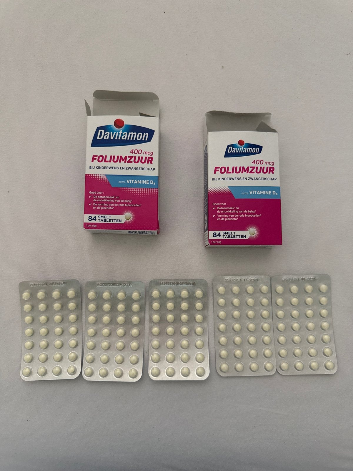 Davitamon Foliumzuur met extra Vitamine D3 - 2x84 tabletten, Ophalen of Verzenden, Nieuw, Overige typen