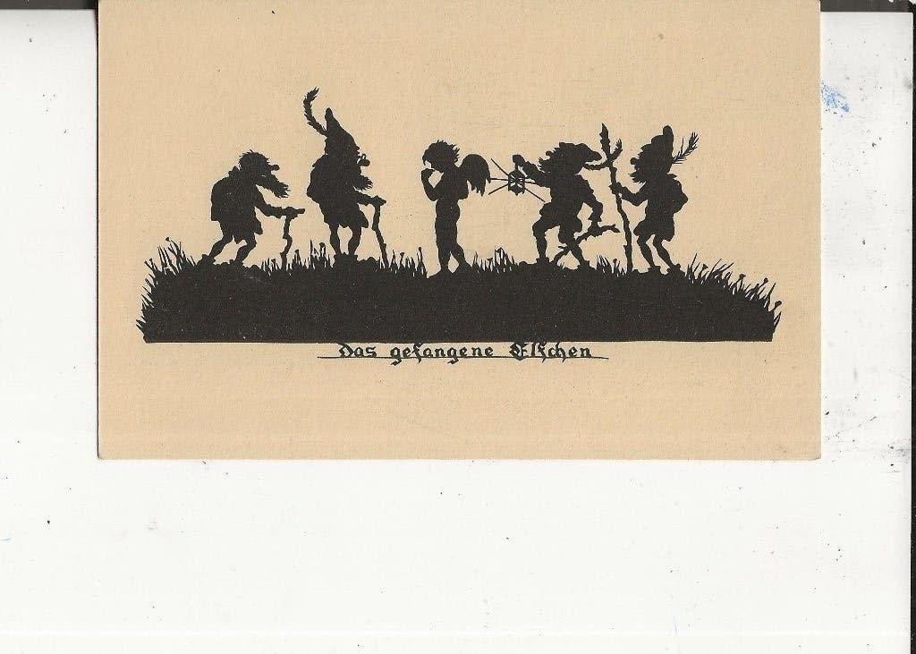 Het gevangen elfje silhouet, Ophalen of Verzenden, Ongelopen, Overige thema's